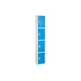 thumbnail image 2 of AdirOffice - Locker - 4 doors - 4 hooks - solid steel - blue (pack of 4), 2 of 4