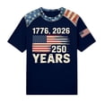 thumbnail image 4 of Womens Patriotic USA Shirt 250th Anniversary American Flag T Shirts Casual Short Sleeve Summer Top 4th of July Clothes, 4 of 4