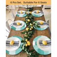 thumbnail image 4 of 15 Inch Round Placemats Set of 4, Green Geometric Non Slip Heat Insulation PP Table Mats, Watercolor Ombre Modern Abstract Art Washable Place Mats for Kitchen Dining Party Table Decor, 4 of 7