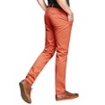 thumbnail image 2 of Pantalones chinos a juego, delgados, con parte delantera plana, para hombre, naranja, 2 of 6