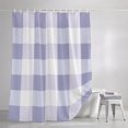 thumbnail image 3 of Purple White Buffalo Check Shower Curtains for Bathroom, Farmhouse Plaid Modern Geometric Waterproof Fabric Shower Curtain, Decorative Bathroom Curtain for Bathtub, 72"x78" , No Hooks Included, 3 of 9