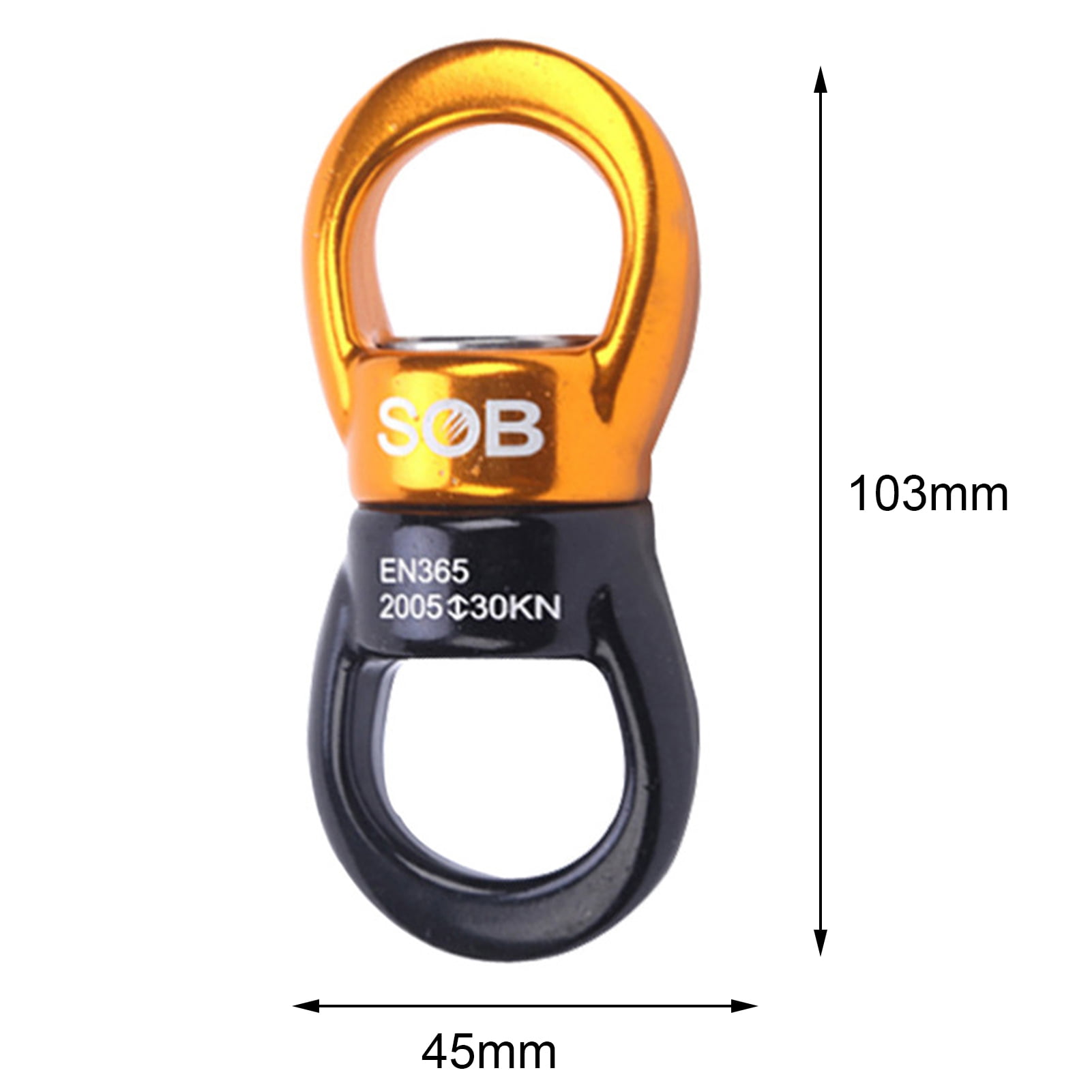 Carabiner for Climbing Rescue Hammock/Swing Set 30KN Rope Swivel Connector 