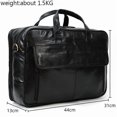 thumbnail image 3 of Briefcase,Genuine Leather Briefcase for Men Large Capacity Cowhide Computer Bag - Type Design1-black, 3 of 4