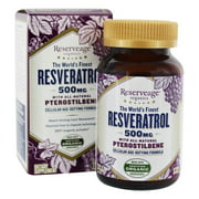 Reserveage Nutrition - Resveratrol with Pterostilbene 500 mg. - 60 Vegetarian Capsules