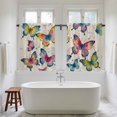 thumbnail image 4 of Colorful Butterfly Kitchen Curtain for Berdoom Living Room Cafe 54" Length, Elegant Pastoral Butterflies Rustic Watercolor Tiers Curtains Light Filtering Drapes Window Treatment 2 Panels 52"Wx54"L, 4 of 8