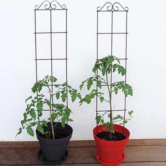 Milisten Metal Garden Trellis for Climbing Plants, Design Flower Pot Support, 2 Pieces Plant Trellis