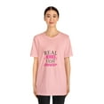 thumbnail image 3 of Real Heroes Fight Cancer Pink Unisex Jersey Short Sleeve Bella+Canva Tee, 3 of 12
