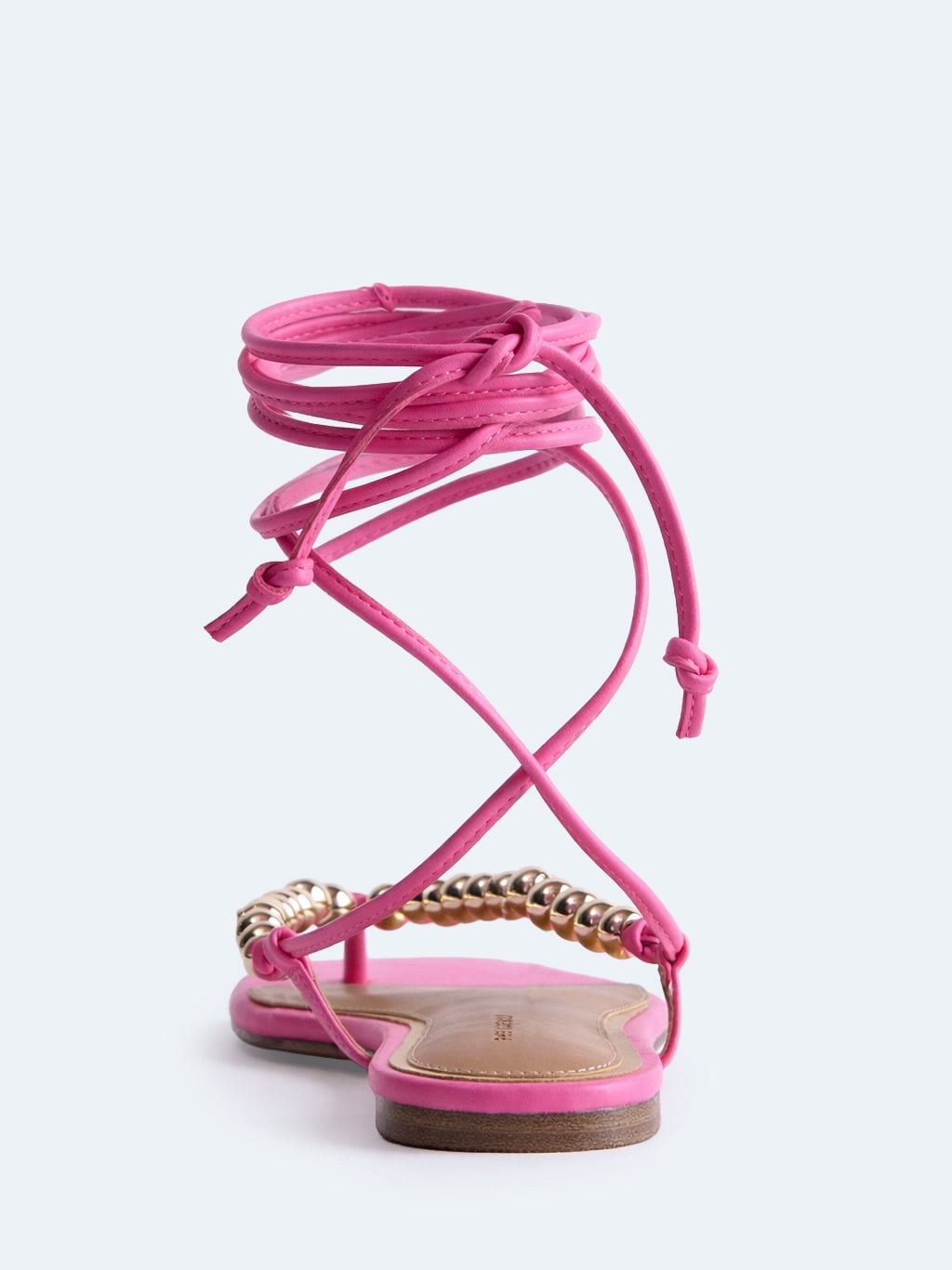 Free Assembly Women's Beaded Wrap Sandals