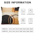 thumbnail image 5 of Nawypu Modern Geometric Throw Pillow Covers Brown Black Stripes Cushion Covers For Lumbar Support Bedroom Retro Circle Swirls Pillow Covers Abstract Texture Decorative Accent Pillow Cases, 5 of 5