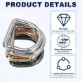 thumbnail image 3 of Uxcell D Shaped Spring Snap Keychain Clip, 10 Pcs Metal Trigger Keychain Hook for Purses Wallet Belts Light Gold 27 mm, 3 of 7