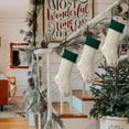 thumbnail image 3 of LanSuare 14Inches Large Christmas Stockings, Soft Plush Multicolour Cuff White Stockings, Xmas Knitted Stockings for Family Holiday Decorations, Christmas Decoration, 3 of 4