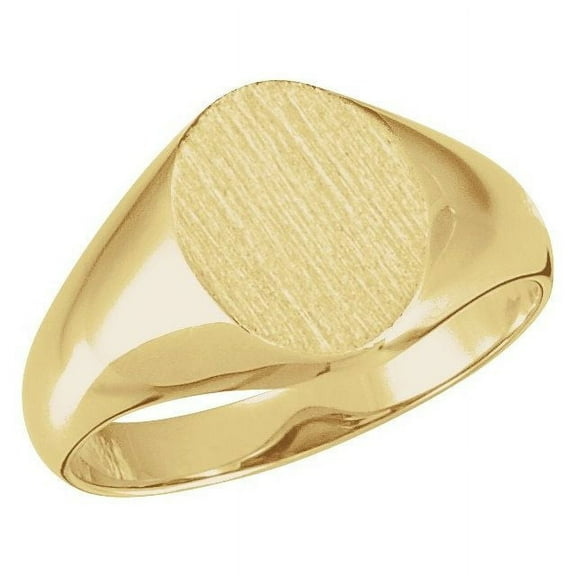 14K Yellow 10x8 mm Oval Signet Ring 5758:123690:P
