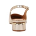 thumbnail image 4 of Ninety Union EMPRESS Low Metal Frame Heel Slingbacks, Gold, 10, 4 of 5