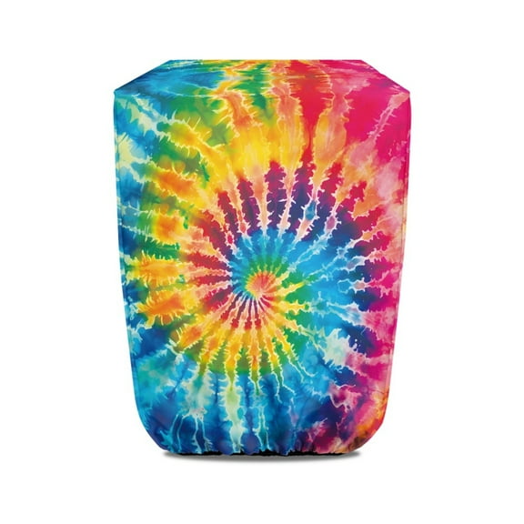 Yuyamidu Rainbow Whilpool Tie Dye Electric Tongue Jack Cover Universal Tongue Trailer Jack Protective Head Cover with Elastic Band Waterproof RV Jack Cover Accessories