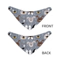 thumbnail image 3 of Naloa Cute Dog Faces Dog Bandana Large and Small-Dog Scarf Bib Handkerchief Accessories for Dogs and Cats(S-L)-Large, 3 of 5