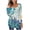 Light Blue1, variant on Henley Tunic Tops for Women Hide Belly Tunic Floral Print Blouse Front Pleated Shirts Long Sleeve Christmas Shirts Tops
