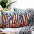 thumbnail image 2 of Waterproof Throw Pillow Covers Set of 2, 26x26 Inch Independence Day Decorative Pillowcases Outdoor Pillow Slip Cushion Covers Set for Couch Tent 4th of July Bird USA Flag Flower Bird, 2 of 7