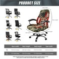 thumbnail image 5 of Xoenoiee Deer American Flag Camo Print Office Chair Cover Universal Chair Seat Covers with Armrest Covers, 3 Pieces Stretchable Computer Chair Slipcover Washable Rotating Desk Chair Protector, L, 5 of 6