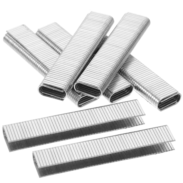1000pcs Pneumatic Staples Narrow Crown Staples Metal Staples for Woodworking(U-shape)