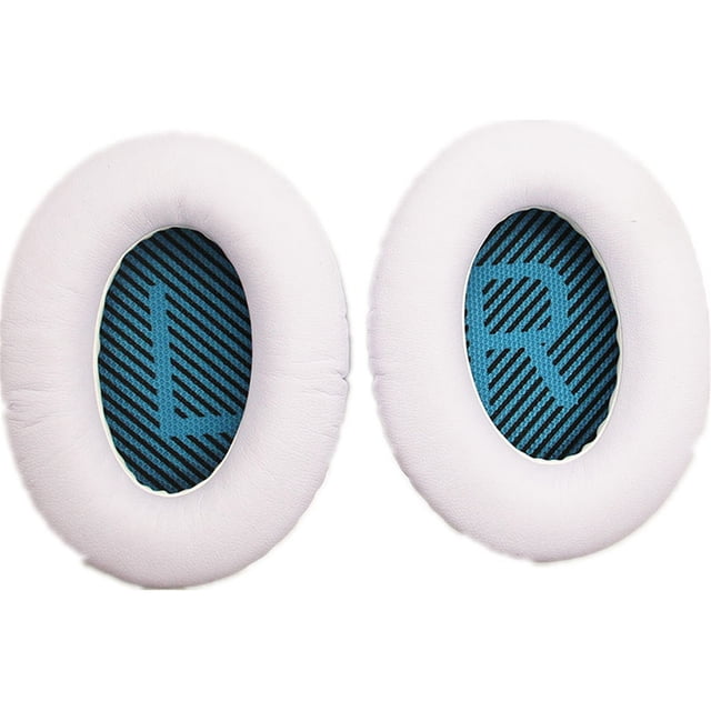 Almohadillas para Auriculares Methold Reemplazo de Cuero Blanco+Azul