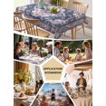 thumbnail image 5 of Orange Blue Boho Table Cloth, Ethnic Geometric Middle Century Art Waterproof Tablecloth for Rectangle Tables, Reusable Washable Fabric Table Cover for Restaurant Kitchen Dining Tables 52"x70", 5 of 6