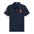 thumbnail image 1 of Short Sleeve Polo Shirt Men's Loose Plus Size Lapel Solid Color Cotton Embroidered Shirt, 1 of 3