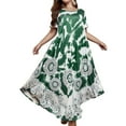 thumbnail image 2 of Ruimatai Robe Décontractée Grande Taille pour Femmes Manches Courtes Col Rond Été Fluide Confortable Élégante Imprimée Plage Fête T-Shirt Robe, 2 of 9