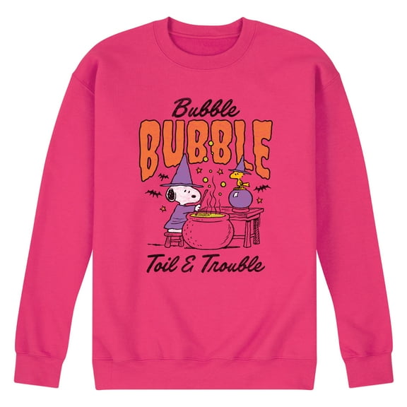 Peanuts - Bubble Bubble Toil Trouble - Men's Crew Neck Fleece Pullover