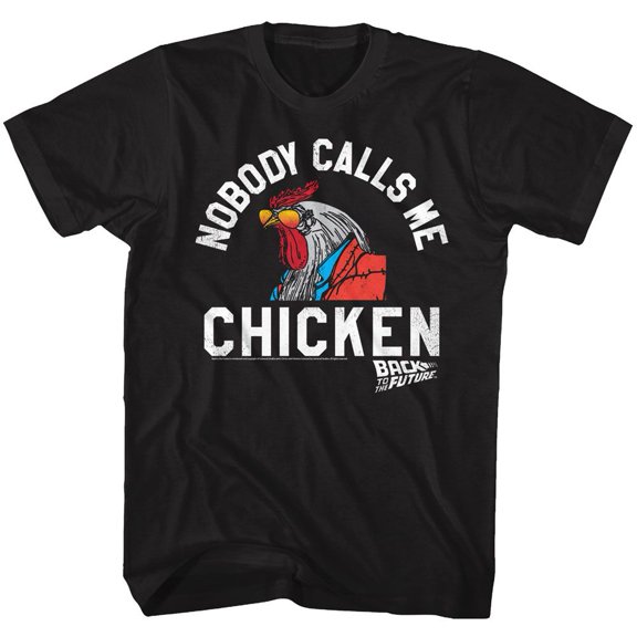 Back To The Future Chicken Black Adult T-Shirt 4Xlt