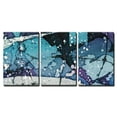 thumbnail image 2 of wall26 - 3 Piece Canvas Wall Art - Abstraction Turquoise and Violet, Hot Batik Background Texture - Modern Home Art Stretched and Framed Ready to Hang - 24"x36"x3 Panels, 2 of 4