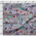 thumbnail image 2 of Soimoi Sea Shell Print, Silk Fabric, Decor Sewing Fabric by The Yard 42 Inch Wide,Decorative Fabric for Shirts Suits Ties, Dusty Gray, 2 of 5