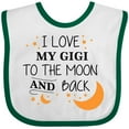 thumbnail image 3 of Inktastic I Love My Gigi to the Moon and Back Boys or Girls Baby Bib, 3 of 4