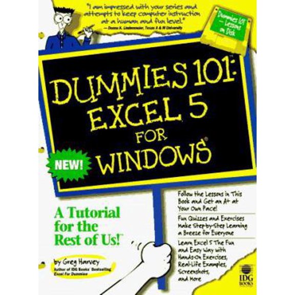 Pre-Owned Dummies 101: Excel 5 for Windows (Paperback) 1568846266 9781568846262