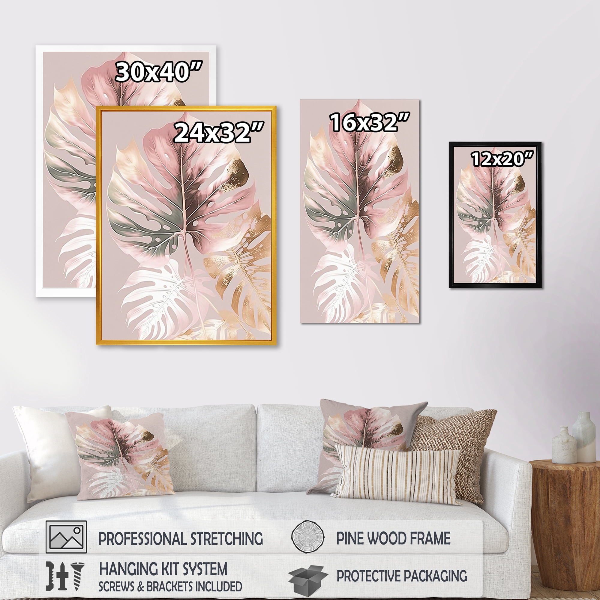 Designart Leaf I Canvas Wall Art