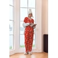 thumbnail image 4 of Ekouaer Women' 2 Piece Pajamas Fuzzy Fleece Sleepwear Set Long Sleeve Outfits 2025 Fall Loungewear, 4 of 6