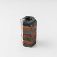 thumbnail image 4 of Mela Artisans Striped Marble & Acacia Candleholders -Black, 4 of 5