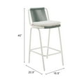 thumbnail image 5 of Luft Barstool White & Green Barstool, Modern Style, Removable and washable cushion cover, Aluminum, Outdoor Bar, 5 of 10