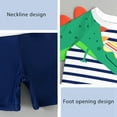 thumbnail image 4 of Gyratedream Baby Toddler Boys Short Sleeve Sunsuit Swimwear UPF 50+ Pullover Rash Guard and Swim Trunks Two Piece Outfit Set Kids Cartoon Print Swimsuit for 1-7 Years, 4 of 8