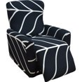 thumbnail image 4 of Jokapy Recliner Slipcover Stretch Printed Fabric Furniture Chair Cover, Black, 4 of 9