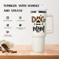 thumbnail image 4 of Dog Mom Gifts for Women,40oz Dog Tumbler with Handle and Straw, Dog Mom Paw Print Animal Stainless Steel Travel Coffee Mug Cup, 4 of 6