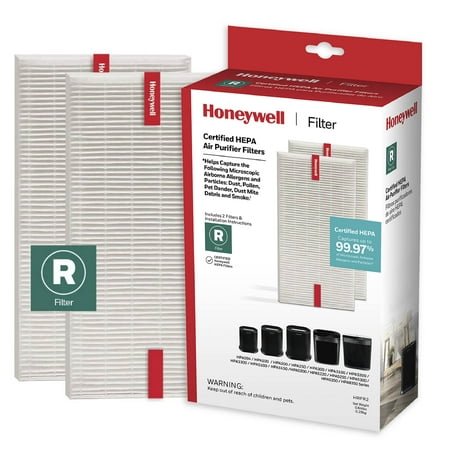 

Honeywell HEPA Air Purifier Filter R 1-Pack for HPA 100/200/300 and 5000 Series - Airborne Allergen Air Filter Targets Wildfire/Smoke Pollen Pet Dander and Dust HRF-R1