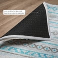thumbnail image 6 of Addison Rugs Dream Shag Premium Machine Washable Transitional Tribal, Diamond Turquoise Runner Rug, 2'3" x 7'6", 6 of 8