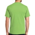 thumbnail image 2 of Mens Heavyweight Rugged 100% Cotton Tee Shirt, 2XL Lime Green (TALL SIZE), 2 of 5