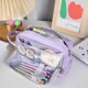 thumbnail image 2 of Bolsa de lápices de gran capacidad, estuches escolares estéticos para niñas, soporte de papelería Kawaii, estuche para bolígrafos para niños, suministros escolares para estudiantes hola suerte  unisex, 2 of 2