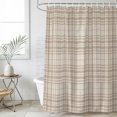 thumbnail image 4 of Buffalo Plaid Bathroom Shower Curtains with 12 Hooks Polyester Waterproof Shower Curtain for Stalls and Bathtubs Sand Beige Cream Farmhouse Gingham Striped Decorative Bathroom Curtain 48x72 Inches, 4 of 9