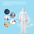 thumbnail image 4 of Traje de Protección Médica Reutilizable Antimicrobiano de 170 cm para Control de Epidemias, Modelo 500-1 L170, Material Compuesto de PTFE, Cierres Plásticos, Lavable, Talla L, Color Blanco, Incluye, 4 of 7