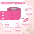 thumbnail image 3 of Uxcell 2" x 16 ft Kinesiology Tape Breathable, Kinesiology Recovery Tapes for Muscle Support, Pink, 3 of 7