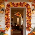 thumbnail image 2 of AYktou Fall Garland Maple Leaf, 5.7 Ft Lifelike 3 Colors Maple Leaf Hanging Vines Thanksgiving Garland, Artificial Rattan Fall Leaf Garlands for Autumn Home Wedding Fireplace Party Christmas, 2 of 7
