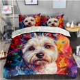 thumbnail image 2 of 3 Pieces Duvet Cover Set West Highland White Terrier Dog 3D Print Bedding 1 Duvet Cover 2 Pillowcases Natural Animals Comforter Sets Soft Breathable for Boys Girls Children ydHon1, 2 of 5