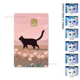thumbnail image 1 of Cute Black Cat Cartoon PVC Film Skin Sticker for Debit Card Credit Bank Card Sticker Shining Rainbow Stars Love Card Sticker, 1 of 6